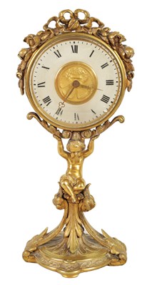 Lot 768 - A LATE 19TH CENTURY FRENCH ORMOLU FIGURAL NIGHT CLOCK
