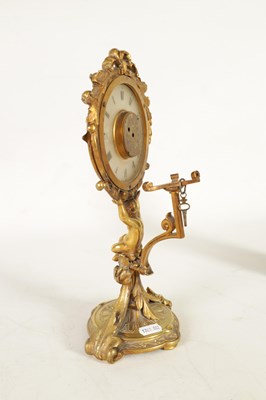 Lot 768 - A LATE 19TH CENTURY FRENCH ORMOLU FIGURAL NIGHT CLOCK