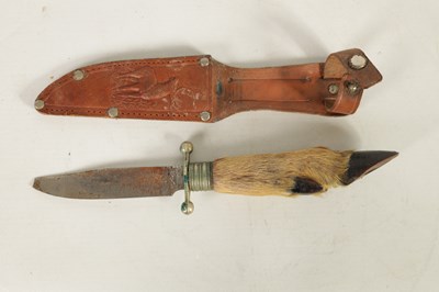 Lot 377 - AN OVERSIZED FOLDING KNIFE AND ANOTHER