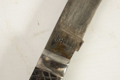 Lot 377 - AN OVERSIZED FOLDING KNIFE AND ANOTHER