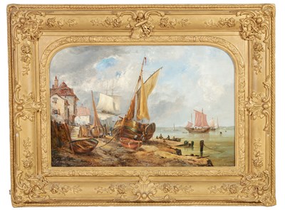 Lot 662 - JAMES W. CALLOW. (fl. 1850-1860) 19TH CENTURY OIL ON CANVAS.