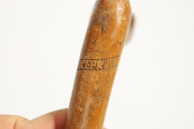Lot 456 - OF BOER WAR INTEREST, A LATE 19TH CENTURY CARVED WALKING STICK AND KNOBKERRY