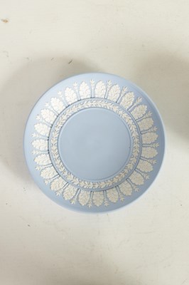 Lot 58 - A LATE 18TH CENTURY WEDGWOOD JASPERWARE CUP AND SAUCER