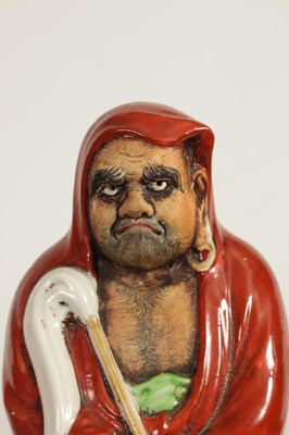 Lot 155 - TWO MEIJI PERIOD JAPANESE KUTANI PORCELAIN FIGURES OF DARUMA