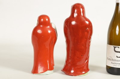 Lot 155 - TWO MEIJI PERIOD JAPANESE KUTANI PORCELAIN FIGURES OF DARUMA