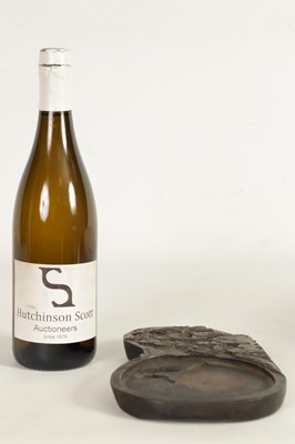 Lot 147 - A CHINESE DRAGON INKSTONE