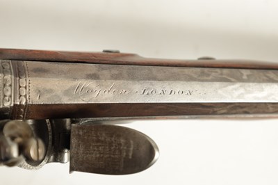 Lot 367 - WOGDON, LONDON. A FINE CASED PAIR OF EARLY 19TH CENTURY FLINTLOCK DUELLING PISTOLS