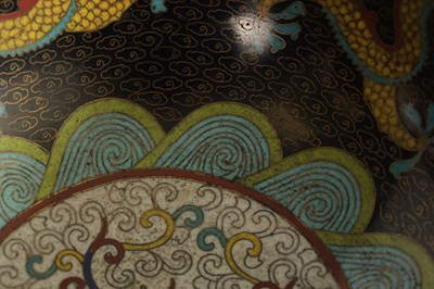Lot 171 - A CHINESE CLOISONNE ENAMEL DRAGON BOWL