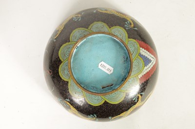 Lot 171 - A CHINESE CLOISONNE ENAMEL DRAGON BOWL