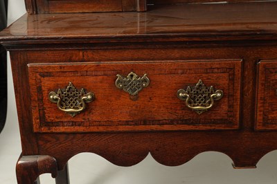 Lot 922 - A GOOD GEORGE III OAK SHROPSHIRE DRESSER AND RACK OF FINE COLOUR AND PATINA