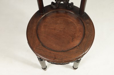 Lot 182 - AN UNUSUAL 19TH CENTURY ANGLO CHINESE HARDWOOD SIDE CHAIR