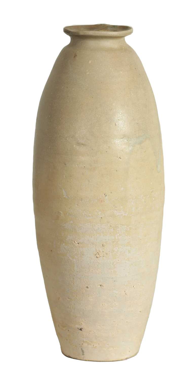 Lot 153 - A CHINESE SONG CREAM GLAZED TALL VASE