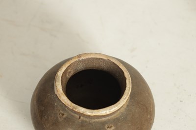 Lot 154 - AN ANCIENT CHINESE BROWN GLAZE POT