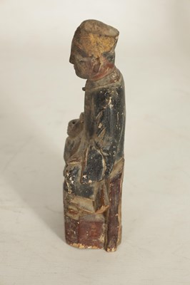 Lot 157 - A CHINESE MING PERIOD CARVED WOODEN FIGURE OF AN IMMORTAL