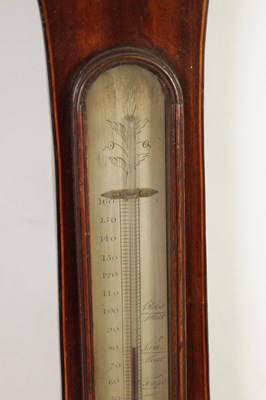 Lot 730 - C. OREGGIO, NOTTINGHAM. A GEORGE III SHELL INLAID WHEEL BAROMETER