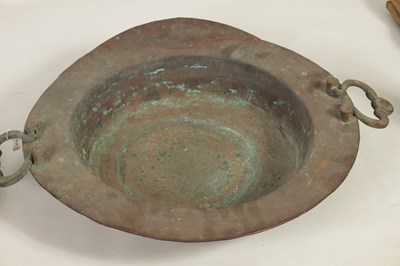 Lot 426 - A COLLECTION OF THREE COPPER DISHES