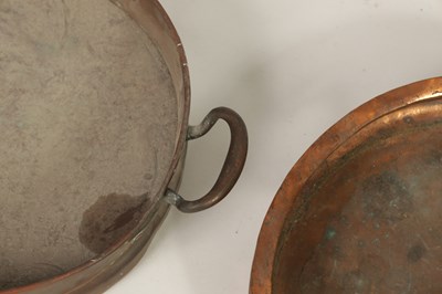 Lot 426 - A COLLECTION OF THREE COPPER DISHES