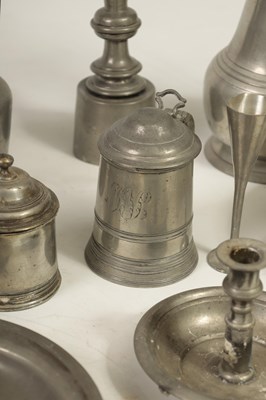 Lot 427 - A COLLECTION OF 18TH/19TH CENTURY PEWTER ITEMS