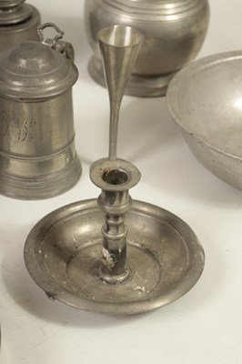 Lot 427 - A COLLECTION OF 18TH/19TH CENTURY PEWTER ITEMS