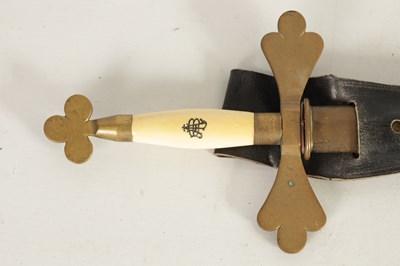 Lot 454 - AN EARLY 20TH CENTURY MASONIC CEREMONIAL IVORY HANDLED  SWORD