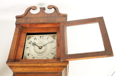 Lot 653 - W. EVANS, SALOP. A LATE GEORGE III MAHOGANY HOODED WALL CLOCK