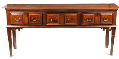 Lot 1012 - A LATE 17TH CENTURY BURR ELM AND OAK DRESSER BASE