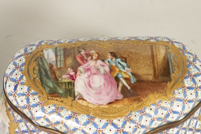 Lot 62 - A GOOD 19TH CENTURY SEVRES AND GILT METAL MOUNTED CASKET