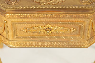 Lot 527 - A 19TH CENTURY FRENCH ORMOLU JEWELLERY CASKET