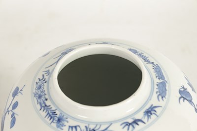 Lot 162 - AN 18TH CENTURY CHINESE BLUE AND WHITE GINGER JAR AND COVER