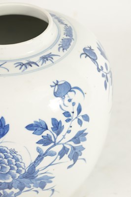 Lot 162 - AN 18TH CENTURY CHINESE BLUE AND WHITE GINGER JAR AND COVER