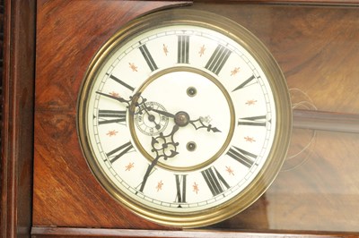 Lot 797 - A LATE 19TH CENTURY WALNUT VIENNA STYLE WALL CLOCK
