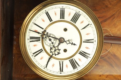 Lot 797 - A LATE 19TH CENTURY WALNUT VIENNA STYLE WALL CLOCK