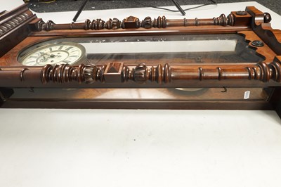 Lot 797 - A LATE 19TH CENTURY WALNUT VIENNA STYLE WALL CLOCK
