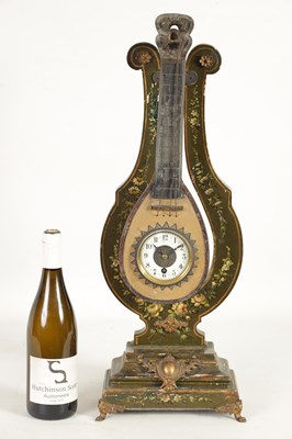 Lot 710 - A RARE LATE 19TH CENTURY FRENCH SWINGING MYSTERY CLOCK OF LARGE SIZE