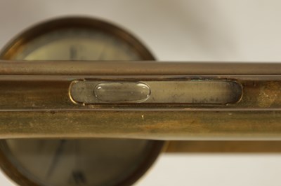 Lot 399 - AN EARLY 19TH CENTURY BRASS DRAINAGE LEVEL WITH FITTED COMPASS