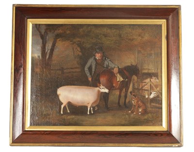 Lot 615 - EARLY 19TH CENTURY ENGLISH PRIMITIVE SCHOOL OIL ON CANVAS