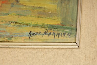 Lot 650 - KNUT NORMAN 1896-1977 SWEDEN OIL ON HARDWOOD PANEL