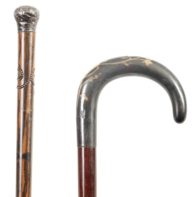Lot 467 - TWO EARLY 20TH CENTURY FRENCH WALKING CANES