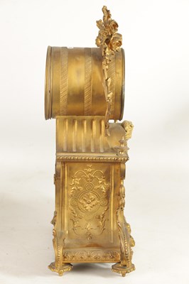 Lot 709 - A 19TH CENTURY FRENCH ORMOLU LARGE MANTEL CLOCK
