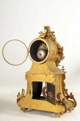 Lot 709 - A 19TH CENTURY FRENCH ORMOLU LARGE MANTEL CLOCK