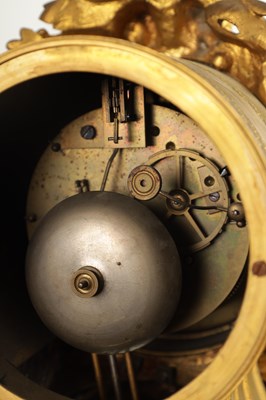 Lot 709 - A 19TH CENTURY FRENCH ORMOLU LARGE MANTEL CLOCK