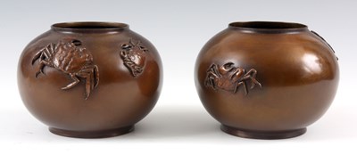 Lot 127 - A PAIR OF MEIJI PERIOD JAPANESE BROWN...