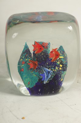 Lot 16 - THREE MURANO MOULDED GLASS AQUARIUMS