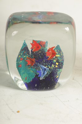 Lot 16 - THREE MURANO MOULDED GLASS AQUARIUMS