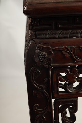 Lot 132 - A 19TH CENTURY CHINESE HARDWOOD ALTAR TABLE