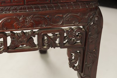 Lot 132 - A 19TH CENTURY CHINESE HARDWOOD ALTAR TABLE