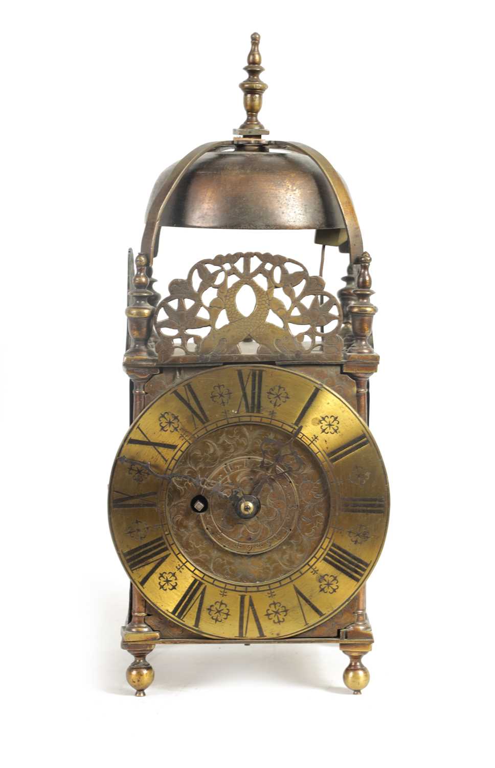 Lot 743 - A 19TH CENTURY LANTERN CLOCK OF 17TH CENTURY DESIGN