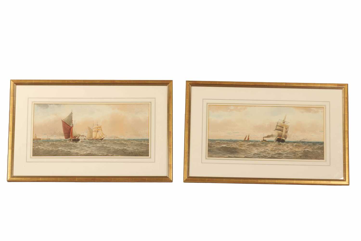 Lot 874 - WILLIAM THOMAS NICHOLS BOYCE (1857-1911) A PAIR OF EARLY 20TH CENTURY MARINE WATERCOLOURS