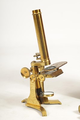 Lot 396 - H.J. STEWARD, LONDON. A LATE 19TH CENTURY MONOCULAR MICROSCOPE