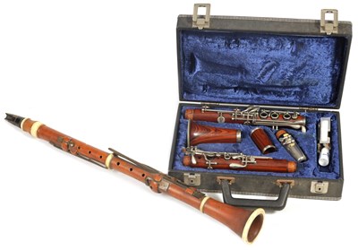 Lot 603 - A MID 19TH CENTURY BOXWOOD AND IVORY CLARINET BY D’ALMAINE & CO.